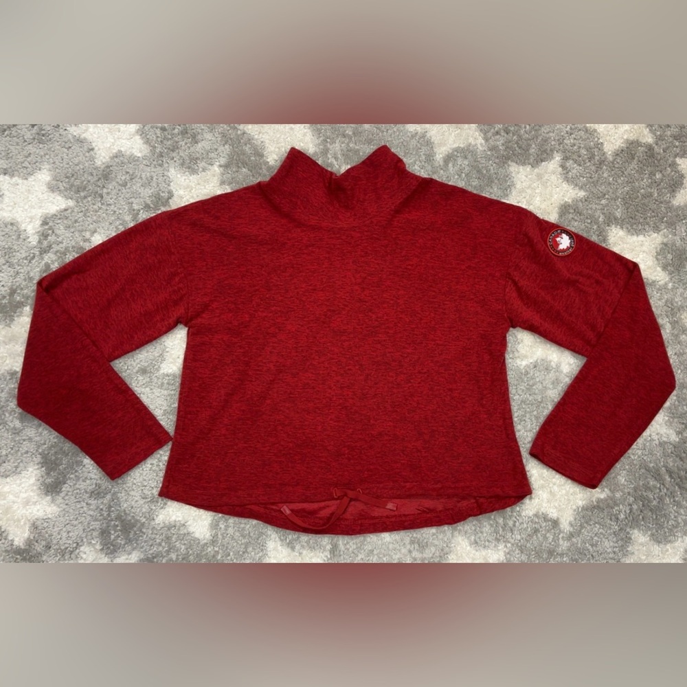 Canada Weather Gear Women's Supreme Soft Mock Neck Sweater Size Medium Red - Picture 1 of 10